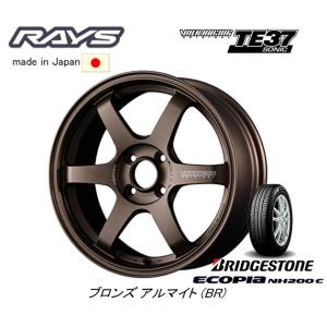 RAYS VOLK Racing レイズ ボルクレーシング TE37 SONIC 6.0J-16 +42 4H100 ブロンズ アルマイト & ブリヂストン エコピア NH200C 175/60R16