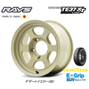 RAYS VOLK Racing レイズ ボルクレーシング TE37XT LTD リミテッド 8.0J-16 ±0 5H150 デザートイエロー & グッドイヤー E-Grip SUV HP01 275/70R16｜bigrun-ichige-store