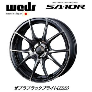 WedsSport ウェッズスポーツ SA-10R 5.0J-15 +45 4H100 ゼブラブラックブライト ZBB 日本製 お得な４本SET 送料無料｜bigrun-ichige-store