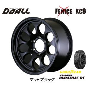 DOALL Fenice X XC9 フェニーチェ クロス エックスシ― ナイン 8.5J-17 +10 6H139.7 マットブラック & グッドイヤー ラングラー DURA TRAC RT 285/70R17｜bigrun-ichige-store