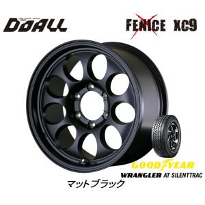 DOALL Fenice X XC9 クロス エックスシ― ナイン 150系 プラド 8.0J-17 +20 6H139.7 マットブラック & グッドイヤー ラングラー AT SilentTrac 265/65R17｜bigrun-ichige-store