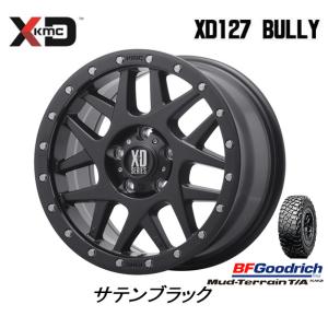 KMC XD127 Bully ケーエムシー エックスディー 127 バリー 7.0J-16 +35 5H114.3 サテンブラック & BFGoodrich Mud-Terrain T/A KM3 225/75R16｜bigrun-ichige-store