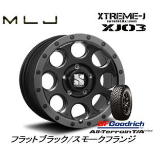 MLJ XTREME-J エクストリーム J XJ03 ランクル200 8.0J-18 +50 5H150 フラットブラック/スモークフランジ & BFGoodrich All-Terrain T/A KO2 285/60R18｜bigrun-ichige-store