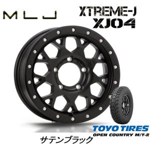 MLJ XTREME-J XJ04 mlj エクストリーム j xj04 ジムニー 5.5J-16 +22/-5 5H139.7 サテンブラック & トーヨー オープンカントリー M/T-R 195R16C｜bigrun-ichige-store