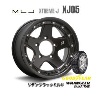 MLJ XTREME-J XJ05 mlj エクストリーム j xj05 8.0J-16 ±0 5H150 サテンブラックミルド & グッドイヤー ラングラー DURA TRAC 285/75R16｜bigrun-ichige-store