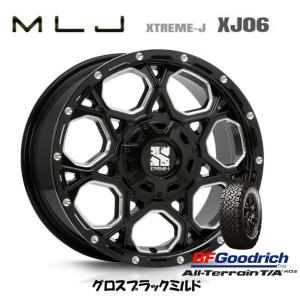 MLJ XTREME-J XJ06 エクストリーム j xj06 JL/JK ラングラー 7.5J-17 +40 5H110/127 グロスブラックミルド & BFGoodrich All-Terrain T/A KO2 33×12.5R17｜bigrun-ichige-store