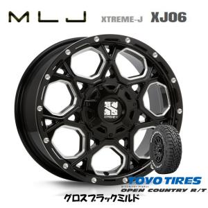 MLJ XTREME-J XJ06 エクストリーム j xj06 JL/JK ラングラー 7.5J-17 +40 5H110/127 グロスブラックミルド & トーヨー オープンカントリー R/T 285/70R17｜bigrun-ichige-store