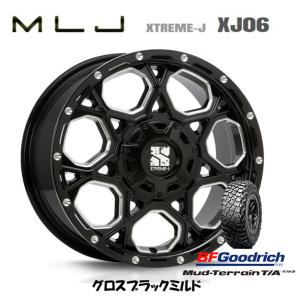 MLJ XTREME-J XJ06 mlj エクストリーム j xj06 8.0J-17 +20 6H139.7 グロスブラックミルド & BFGoodrich Mud-Terrain T/A KM3 315/70R17｜bigrun-ichige-store