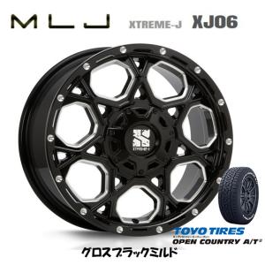 MLJ XTREME-J XJ06 mlj エクストリーム j xj06 FJクルーザー 8.0J-17 +20 6H139.7 グロスブラックミルド & トーヨー オープンカントリー A/T III 265/70R17｜bigrun-ichige-store