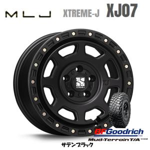 MLJ XTREME-J XJ07 mlj エクストリーム j xj07 7.0J-16 +35/+28 5H114.3 サテンブラック & BFGoodrich Mud-Terrain T/A KM3 245/75R16｜bigrun-ichige-store