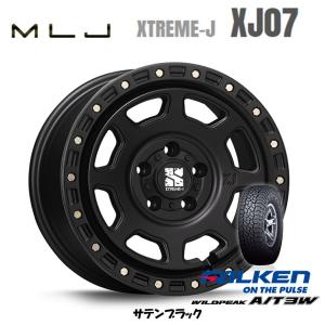 MLJ XTREME-J XJ07 mlj エクストリーム j xj07 7.0J-16 +35/+28 5H114.3 サテンブラック & ファルケン ワイルドピーク A/T 3W 225/75R16｜bigrun-ichige-store