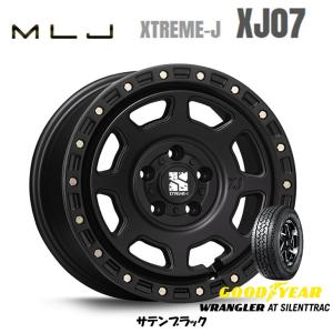 MLJ XTREME-J XJ07 mlj エクストリーム j xj07 7.0J-16 +35/+28 5H114.3 サテンブラック & グッドイヤー ラングラー AT SilentTrac 245/70R16｜bigrun-ichige-store