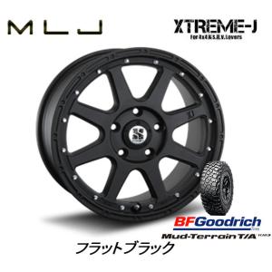 MLJ XTREME-J mlj エクストリーム j 7.5J-17 +38/+40 5H114.3/127 フラットブラック & BFGoodrich Mud-Terrain T/A KM3 245/65R17｜bigrun-ichige-store