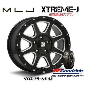 MLJ XTREME-J mlj エクストリーム j 150プラド 7.5J-17 +25 6H139.7 グロスブラックミルド & BFGoodrich All-Terrain T/A KO2 265/65R17｜bigrun-ichige-store