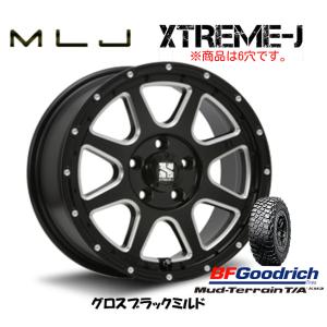 MLJ XTREME-J mlj エクストリーム j 7.5J-17 +25 6H139.7 グロスブラックミルド & BFGoodrich Mud-Terrain T/A KM3 315/70R17｜bigrun-ichige-store