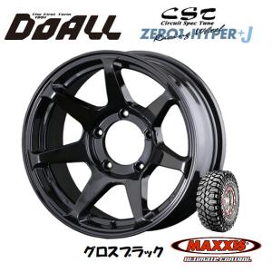 DOALL CST ZERO 1 HYPER +J ハイパー ジェイ ジムニー O/F付 6.0J-16 ±0 5H139.7 グロスブラック & マキシス Creepy Crawler M8090 6.50R16