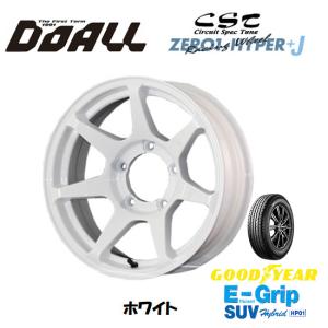 DOALL CST ZERO 1 HYPER +J ハイパー ジェイ ジムニー O/F付 6.0J-16 ±0 5H139.7 ホワイト & グッドイヤー E-Grip SUV HP01 175/80R16｜bigrun-ichige-store