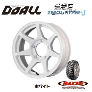 DOALL CST ZERO 1 HYPER +J ハイパー ジェイ ジムニー O/F付 6.0J-16 ±0 5H139.7 ホワイト & マキシス Creepy Crawler M8090 6.50R16｜bigrun-ichige-store