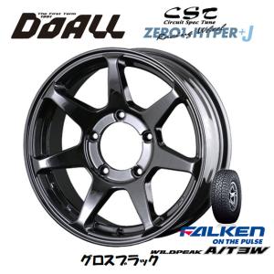 DOALL CST ZERO 1 HYPER +J ハイパー ジェイ ジムニー 5.5J-16 +22/-20 5H139.7 グロスブラック & ファルケン ワイルドピーク A/T3W 175/80R16｜bigrun-ichige-store