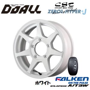 DOALL CST ZERO 1 HYPER +J ハイパー ジェイ ジムニー 5.5J-16 +22/-20 5H139.7 ホワイト & ファルケン ワイルドピーク A/T3W 175/80R16｜bigrun-ichige-store