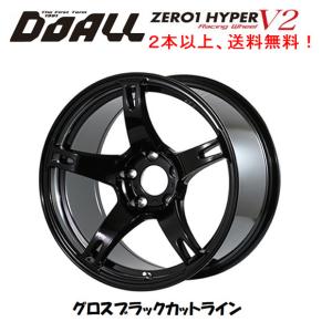 DOALL CST ZERO 1 HYPER V2 ゼロワン ハイパー ブイツー 9.5J-18 +30 5H114.3 グロスブラック/カットライン １本価格 ２本以上ご注文にて送料無料｜bigrun-ichige-store