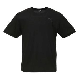 DRYハニカム半袖Tシャツ 大きいサイズ メンズ PUMA ブラック｜bigsize