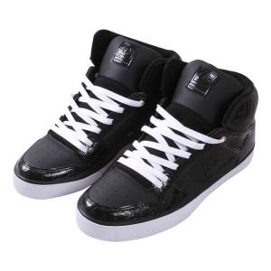 【新作・新着商品！】スニーカー(PURE HIGH-TOP WC SE SN) 大きいサイズ メンズ DCSHOES  ブラック×ホワイト×ブラックプリント｜bigsize