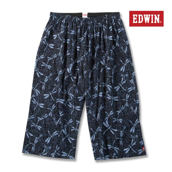 楊柳プリントステテコ 大きいサイズ メンズ EDWIN  トンボ柄