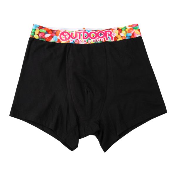 【新作・新着商品！】綿ベア天転写ゴムブラックボクサーパンツ 大きいサイズ メンズ OUTDOOR P...