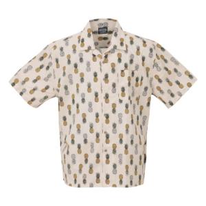ブロードプリント半袖オープンカラーシャツ 大きいサイズ メンズ OUTDOOR PRODUCTS  ベージュ｜bigsize
