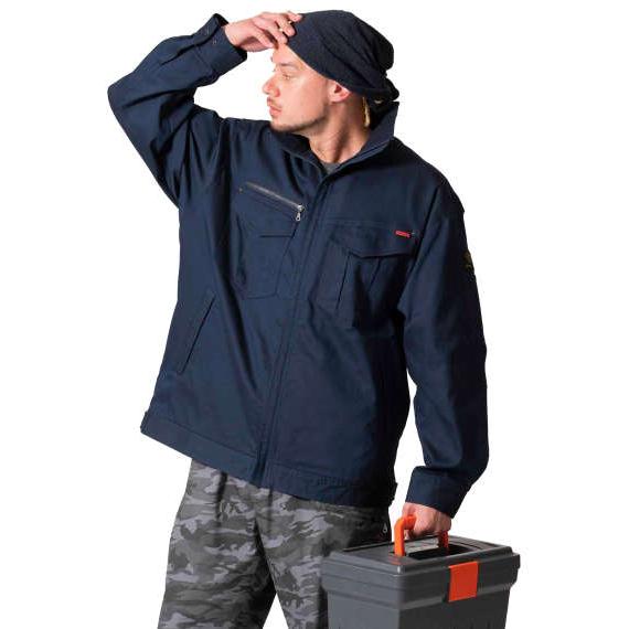 激ラクT/Cストレッチワークブルゾン 大きいサイズ メンズ FORECAST  ネイビー