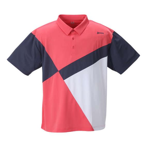 【新作・新着商品！】カラーブロックプロモデル半袖シャツ 大きいサイズ メンズ SRIXON  ピンク