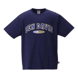 スタジアム半袖Tシャツ 大きいサイズ メンズ BEN DAVIS  ダークネイビー｜bigsize