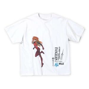 半袖Tシャツ 大きいサイズ メンズ F.P.O EVANGELION  ホワイト(式波・アスカ・ラン...