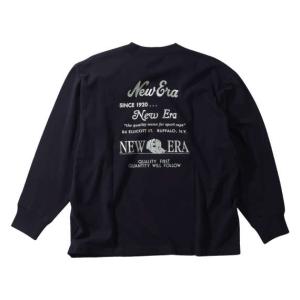 【新作・新着商品！】アーカイブロゴ長袖Tシャツ 大きいサイズ メンズ NEW ERA  ネイビー