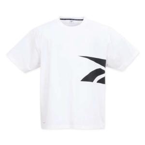 【新作・新着商品！】サイドベクターグラフィック半袖Tシャツ 大きいサイズ メンズ Reebok  ホワイト｜bigsize