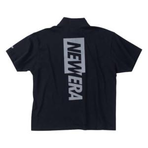 【新作・新着商品！】PAハーフジップ半袖シャツ 大きいサイズ メンズ NEW ERA  ブラック｜bigsize