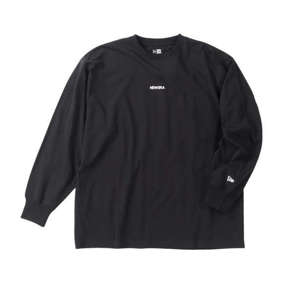 ザ オリジンロゴ長袖Tシャツ 大きいサイズ メンズ NEW ERA  ブラック