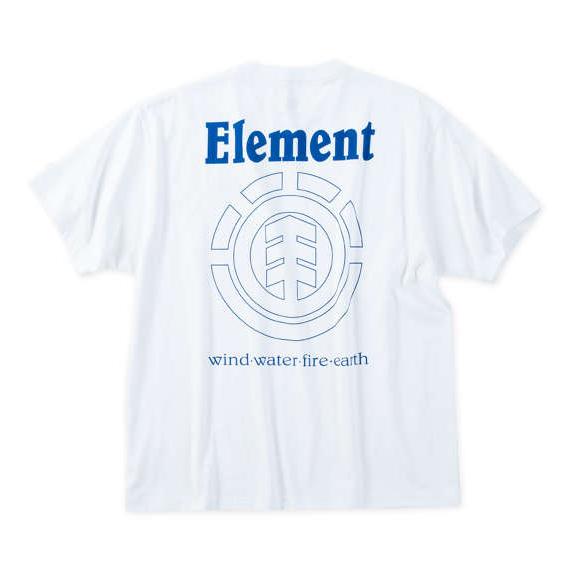 FLANE半袖Tシャツ 大きいサイズ メンズ ELEMENT  ホワイト