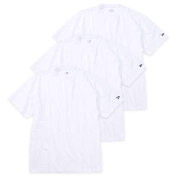 3Pack半袖パフォーマンスTシャツ 大きいサイズ メンズ NEW ERA  ホワイト