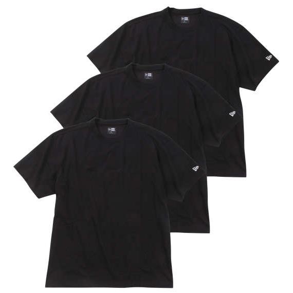 3Pack半袖パフォーマンスTシャツ 大きいサイズ メンズ NEW ERA  ブラック