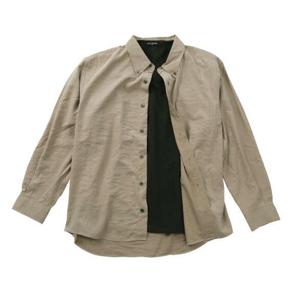 T/Nピーチアンサンブルシャツ 大きいサイズ メンズ Louis Chavlon  ベージュ