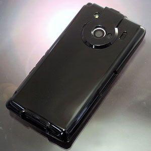 【100円セール！】docomo　T-01C専用 REGZA Phone(レグザフォン) ソフトカバー ブラック　BPJT01CBK