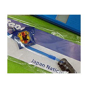 (特価　30-89) サッカー日本代表　クリーナー付きミニループストラップ(ブルー) (激安メガセー...