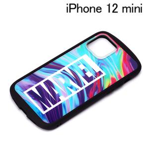 MARVEL iPhone 12 mini用 ガラスタフケース ロゴ/マーブル PG-DGT20F20MVL (メール便送料無料)｜bigstar