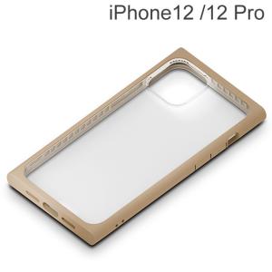 iPhone 12/12 Pro用 ガラスタフケース スクエアタイプ ベージュ PG-20GGT07BE (メール便送料無料)｜bigstar