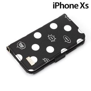 ☆ マーベル iPhone XS/X(5.8インチ)用 フリップカバー アベンジャーズ ブラック　PG-DFP567AVG｜bigstar