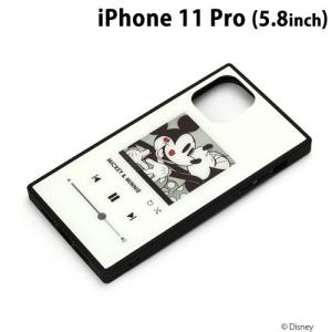 □ ディズニー iPhone11 Pro (5.8インチ) ガラスハイブリッドケース ミッキーマウス/ホワイト　PG-DGT19A02MKY (メール便送料無料)｜bigstar