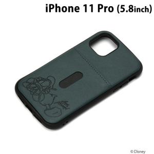 □ ディズニー iPhone11 Pro (5.8インチ) ポケット付きハイブリッドタフケース ドナルドダック　PG-DPT19A06DND (メール便送料無料)｜bigstar