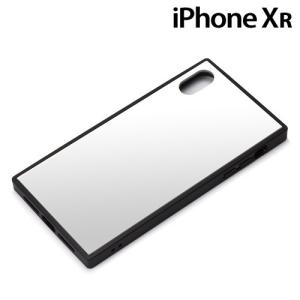 □ iPhoneXR (6.1インチ) 専用 ガラスハイブリッドケース シルバー　PG-18YGT02SV(メール便送料無料)
